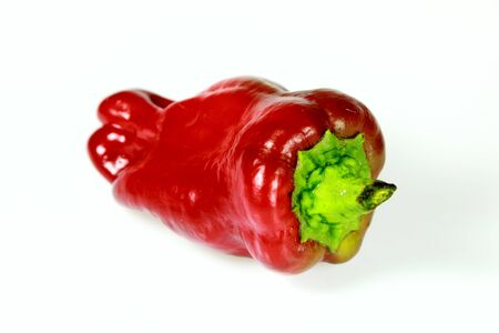 Little red pepper isolated on white backgroundの写真素材