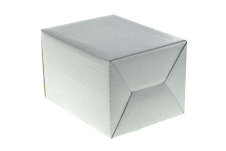 Empty carton box isolated with white backgroundの写真素材