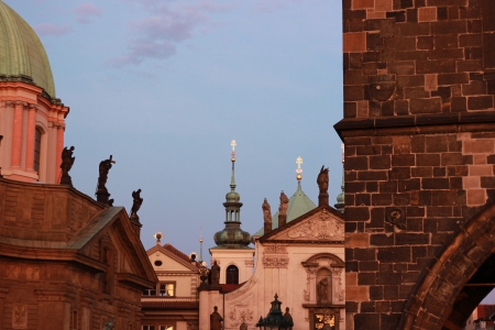 Beautiful and picturesque spot of the city of Pragueの写真素材