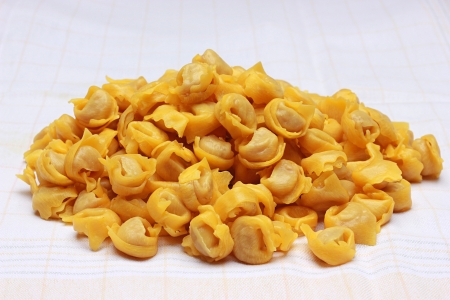 A bounch of Tortellini bolognesi from Italyの写真素材