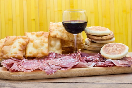 Tigelle e Crescentine from Bologna Italyの写真素材