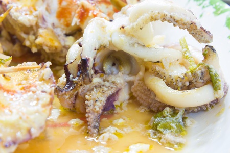 Cuttlefish Stuffed With Tomatoの写真素材