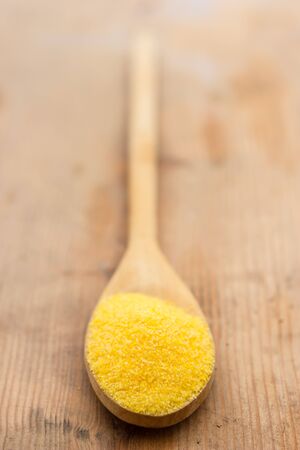 Yellow corn flour for polenta の写真素材