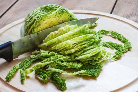 Savoy cabbageの写真素材