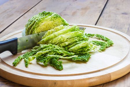 Savoy cabbageの写真素材