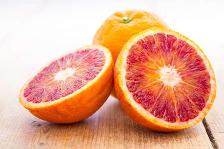 A close up view of same orangesの写真素材