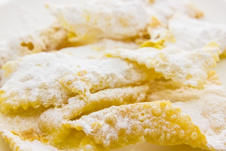 Sfrappole di carnevale bolognesi from italyの写真素材