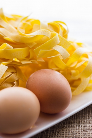 True tagliatelle from Bologna italyの写真素材