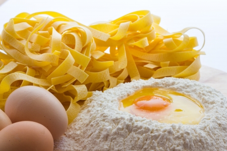 True tagliatelle from Bologna italyの写真素材