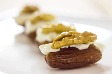 A close up view of same California Datesの写真素材