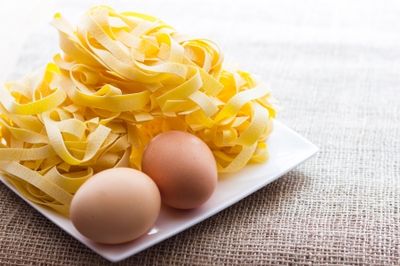 True tagliatelle from Bologna italyの写真素材