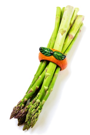 Close up view of same asparagusの写真素材