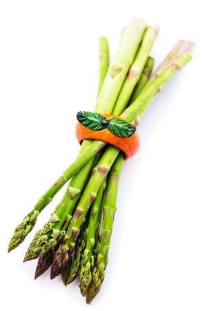 Close up view of same asparagusの写真素材