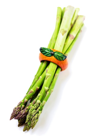 Close up view of same asparagusの写真素材