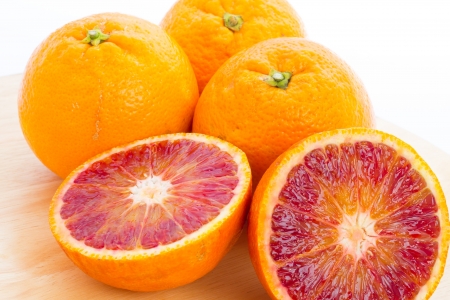 A close up view of same orangesの写真素材