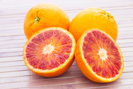 A close up view of same orangesの写真素材