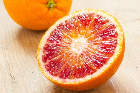 A close up view of same orangesの写真素材