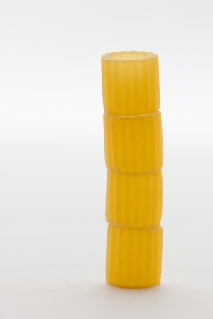 Close up view of wheat pastaの写真素材