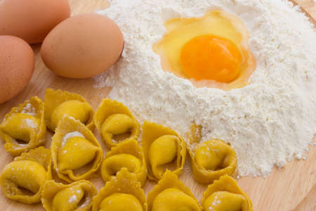 Tortellini Bolognesi from emilia Romagna Italyの写真素材