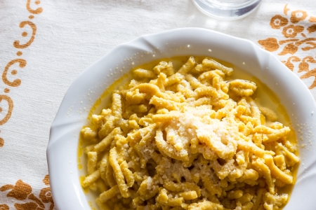 Passatelli from bologna Italyの写真素材