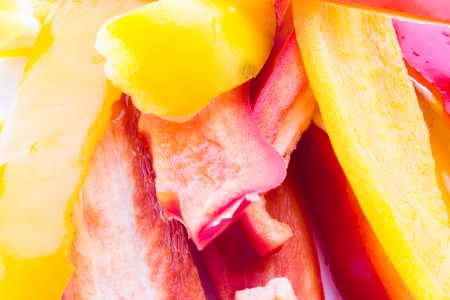 A close up view of pepperoni with white backgroundの写真素材