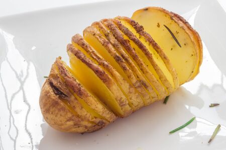 Baked potatoesの写真素材