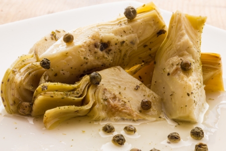 Artichokes in oil の写真素材