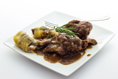 Chicken legs with red wineの写真素材