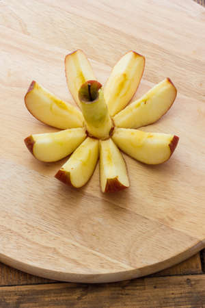 A close up view of an appleの写真素材