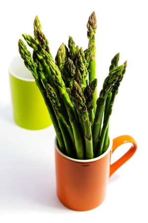 Close up view of same asparagusの写真素材