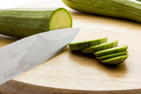 Close up view of zucchiniの写真素材