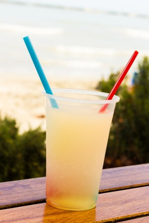 Iced on the beachの写真素材