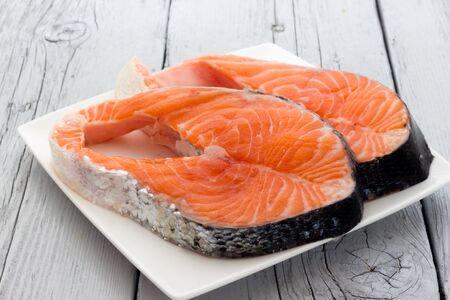 Salmon steakの写真素材