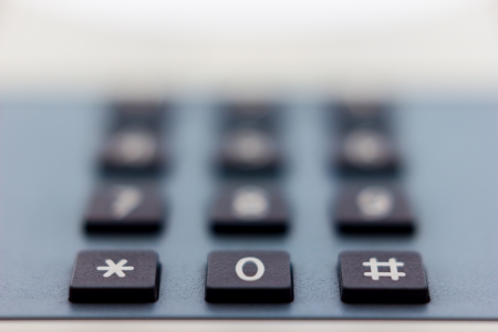 Close up view of a telephone keyboardの写真素材