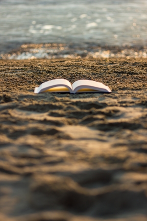 Book on the beachの写真素材