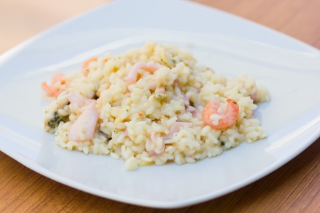 Risotto with seafoodの写真素材