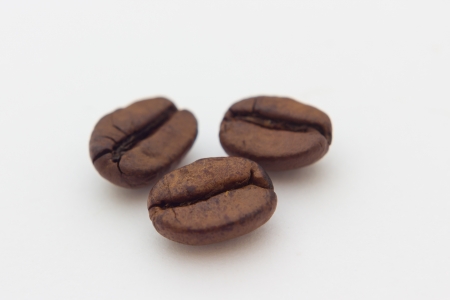 Close up view of same coffee beansの写真素材