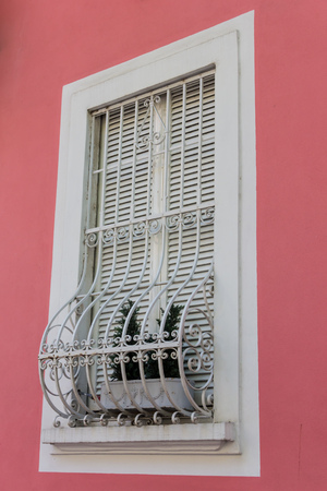 Windows with iron bars の写真素材