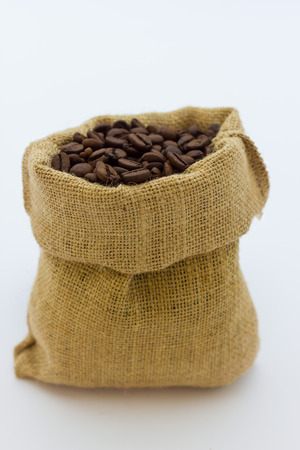 coffee beans in a bagの写真素材