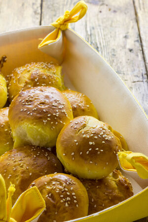Homemade bread with sesameの写真素材