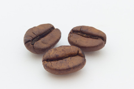 Close up view of same coffee beansの写真素材