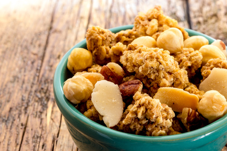 Cereal with almonds and peanutsの写真素材