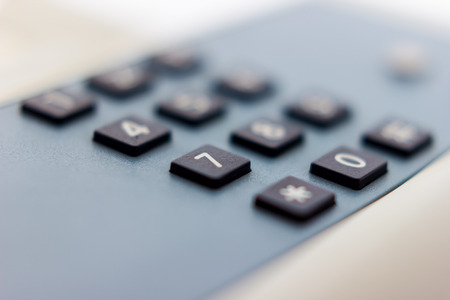 Close up view of a telephone keyboardの写真素材