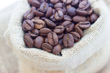 Close up view of same coffee beansの写真素材