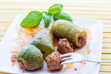 Stuffed zucchiniの写真素材