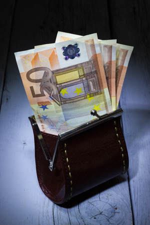 Money in a purseの写真素材