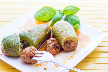 Stuffed zucchiniの写真素材