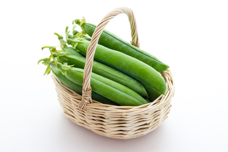 Bunch of biologic delicious green peasの写真素材