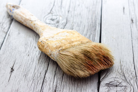 old paintbrushes usedの写真素材