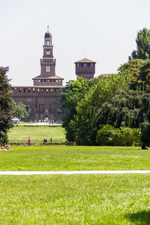Castello sforzesco Milanoのeditorial素材